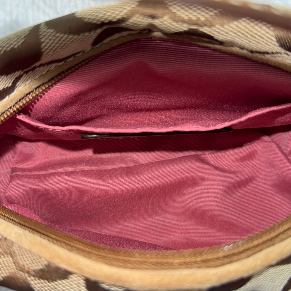 Coach signature mini pochette bag beading monogram rare limited edition vintage - Picture 4 of 11